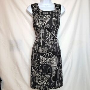 Real Clothes Saks Fifth Avenue Black & White Design Womens Size 12